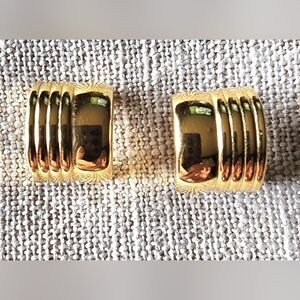 Vintage Monet post earings. Classic hoops. 1990's.